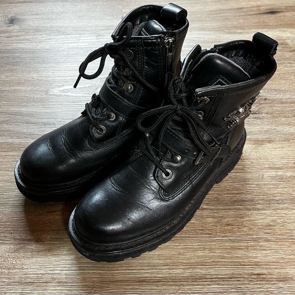 Harley Davidson Apex black Boots womens size 7.5